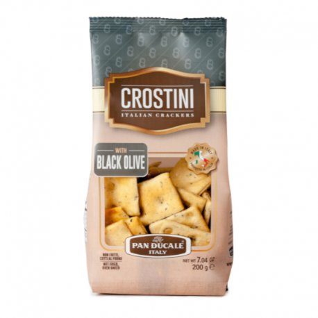 Crostini - Italian Crackers - with Black Olives 200g