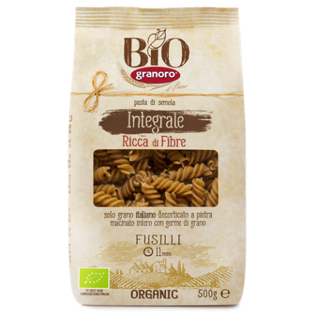 Organic Wholewheat Fusilli 500g